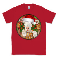 Red Baby Cashmere Goat Christmas Classic Tee - LillyAllenDesigns