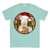 Seafoam Baby Cashmere Goat Christmas Classic Tee - LillyAllenDesigns