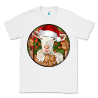 White Baby Cashmere Goat Christmas Classic Tee - LillyAllenDesigns
