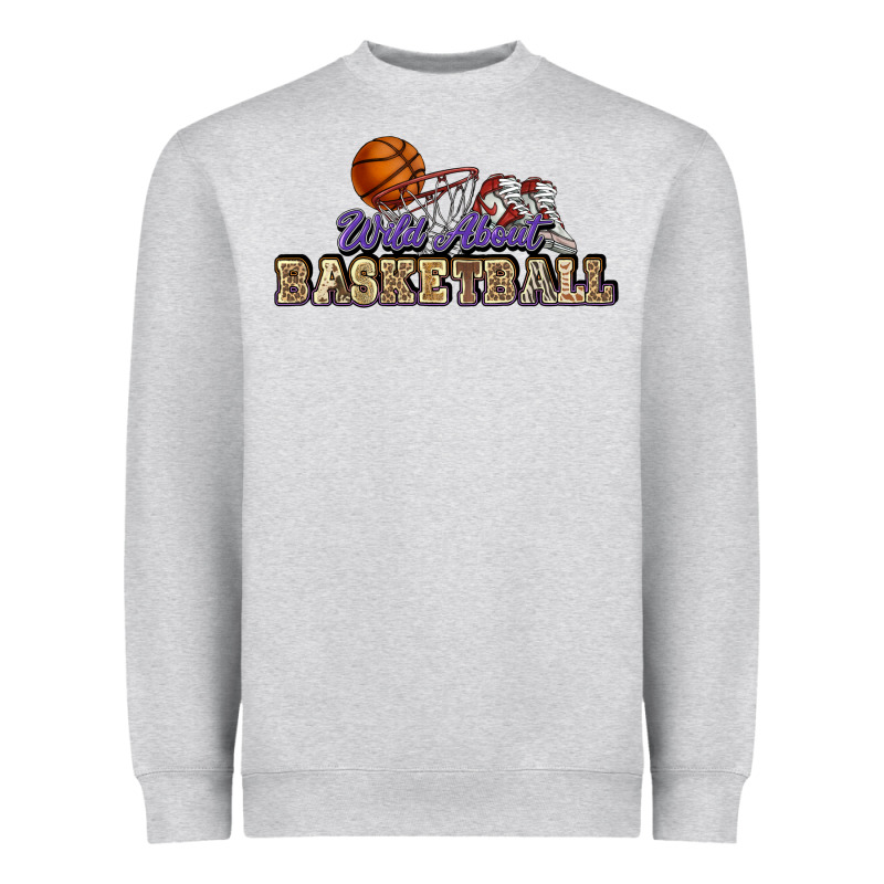 Wild About Basketball Heavyweight Sweatshirt by HowdyJamesFarm | Teevron