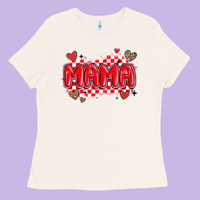 Valentine Mama Ladies Tee Designed By Maliassmallbusiness