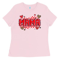 Bubblegum Pink valentine mama Ladies Tee - MaliasSmallBusiness