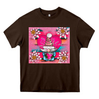 Chocolate Brown v.d gnome and lotus tumbler Heavy Core Tee - AdoDesignShop