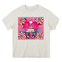 Cream v.d gnome and lotus tumbler Heavy Core Tee - AdoDesignShop