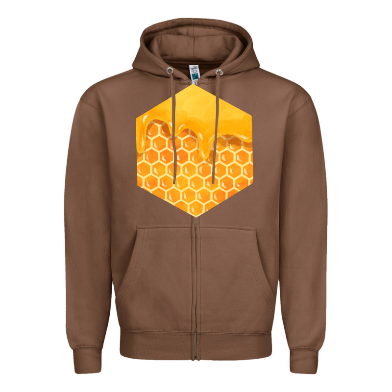 Honeycomb Fa Element Zipper Hoodie by FaDigitalArtStudio | Teevron