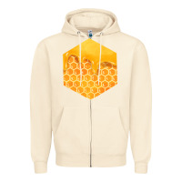 Sandshell honeycomb fa element Zipper Hoodie - FaDigitalArtStudio