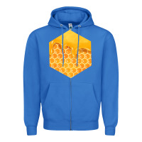 True Royal honeycomb fa element Zipper Hoodie - FaDigitalArtStudio