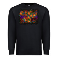 Black halloween pumpkin background Premium Sweatshirt - BundleAndBundleShop