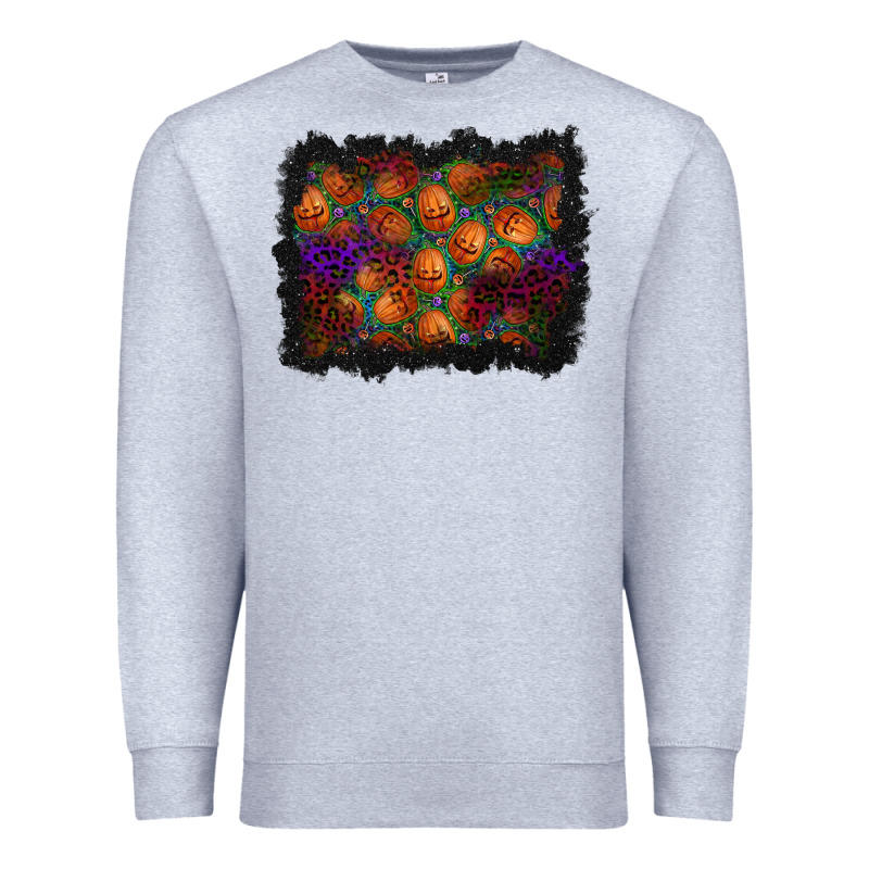 Halloween Pumpkin Background Premium Sweatshirt by BundleAndBundleShop | Teevron