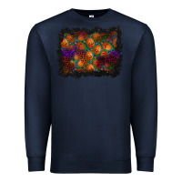 Navy halloween pumpkin background Premium Sweatshirt - BundleAndBundleShop