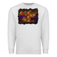 Oatmeal Heather halloween pumpkin background Premium Sweatshirt - BundleAndBundleShop