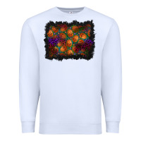 White halloween pumpkin background Premium Sweatshirt - BundleAndBundleShop