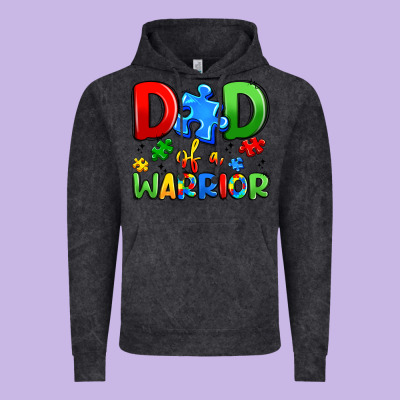 Dad Of A Warrior Vintage Hoodie Designed By Artiststas