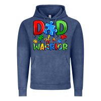 Vintage Denim dad of a warrior Vintage Hoodie - Artiststas