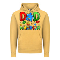 Vintage Mustard dad of a warrior Vintage Hoodie - Artiststas