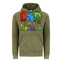Vintage Olive dad of a warrior Vintage Hoodie - Artiststas