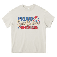 Cream proud southern american Heavy Core Tee - MaliasSmallBusiness