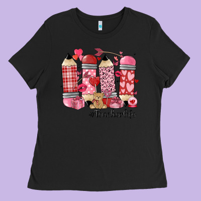 Valentines Day Teacher Life Ladies Tee Designed By Maliassmallbusiness
