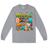 Heather Grey welcome back to school fall Long Sleeve Tee - texasbilliewilder