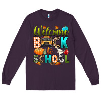 Plum welcome back to school fall Long Sleeve Tee - texasbilliewilder