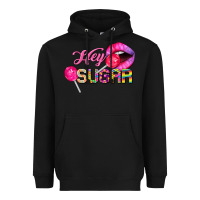 Black hey sugar valentine's day Heavyweight Hoodie - FaDigitalArtStudio