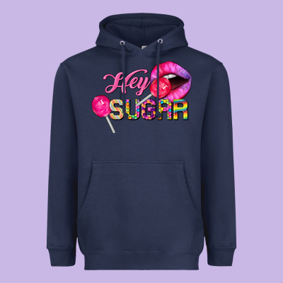 Hey Sugar Valentine's Day Heavyweight Hoodie Designed By Fadigitalartstudio