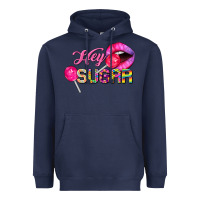 Navy hey sugar valentine's day Heavyweight Hoodie - FaDigitalArtStudio