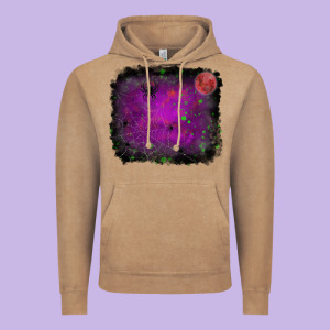 Halloween Backround Moon Vintage Hoodie Designed By Ranaportraitstore