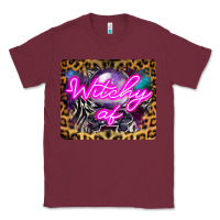 Burgundy Witchy Af Crystal Ball Classic Tee - LillyAllenDesigns