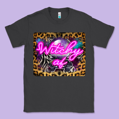 Witchy Af Crystal Ball Classic Tee Designed By Lillyallendesigns