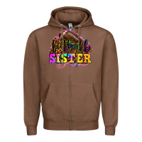 Chestnut football sister Zipper Hoodie - OliviaCreatesArt