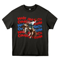 Asphalt make america cowboy again Heavy Core Tee - MaliasSmallBusiness