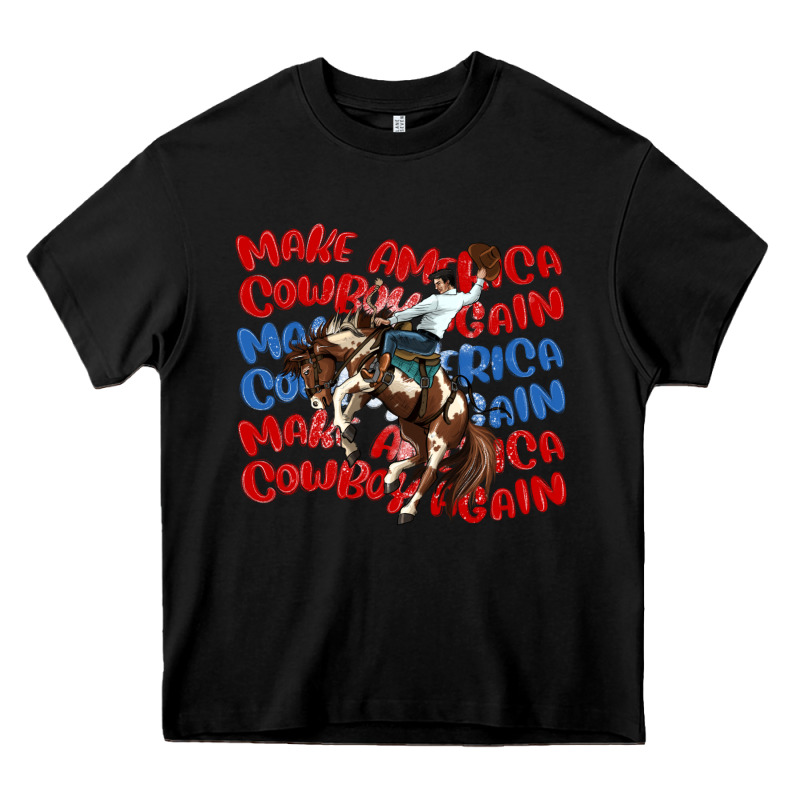 Make America Cowboy Again Heavy Core Tee by MaliasSmallBusiness | Teevron