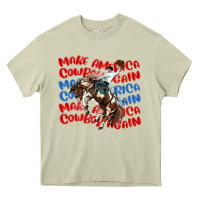 Mossy make america cowboy again Heavy Core Tee - MaliasSmallBusiness