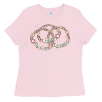 Bubblegum Pink 100 days of school friendship bracelet Ladies Tee - MaliasSmallBusiness