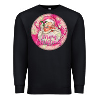 Black Pink Merry Christmas Santa Premium Sweatshirt - FaDigitalArtStudio