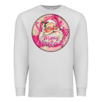 Dove Grey Pink Merry Christmas Santa Premium Sweatshirt - FaDigitalArtStudio