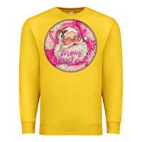 Lemon Pink Merry Christmas Santa Premium Sweatshirt - FaDigitalArtStudio