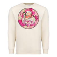 Sandshell Pink Merry Christmas Santa Premium Sweatshirt - FaDigitalArtStudio