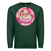 Sports Green Pink Merry Christmas Santa Premium Sweatshirt - FaDigitalArtStudio