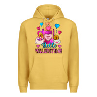 Antique Gold Hello Valentine Valentine's Day Coffee Mug Premium Hoodie - FaDigitalArtStudio