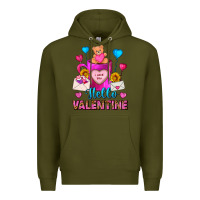 Army Green Hello Valentine Valentine's Day Coffee Mug Premium Hoodie - FaDigitalArtStudio