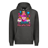 Charcoal Heather Hello Valentine Valentine's Day Coffee Mug Premium Hoodie - FaDigitalArtStudio