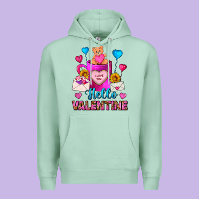 Hello Valentine Valentine's Day Coffee Mug Premium Hoodie Designed By Fadigitalartstudio