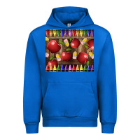 Cobalt Crayons And Apples Urban Hoodie - LillyAllenDesigns