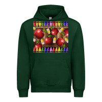 Foreset Green Crayons And Apples Urban Hoodie - LillyAllenDesigns