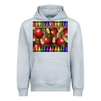 Heather Grey Crayons And Apples Urban Hoodie - LillyAllenDesigns