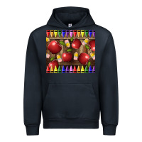 Navy Crayons And Apples Urban Hoodie - LillyAllenDesigns