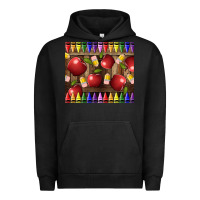 Pigment Black Crayons And Apples Urban Hoodie - LillyAllenDesigns