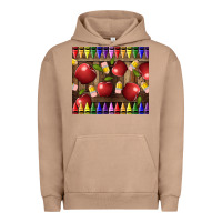 Pigment Burro Crayons And Apples Urban Hoodie - LillyAllenDesigns